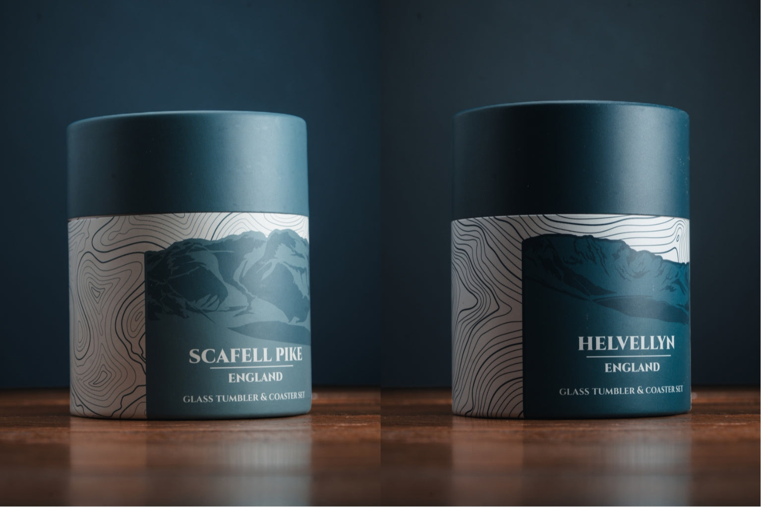 Lake District Two-Glass Set - Helvellyn & Scafell Pike | Gilded Peaks
