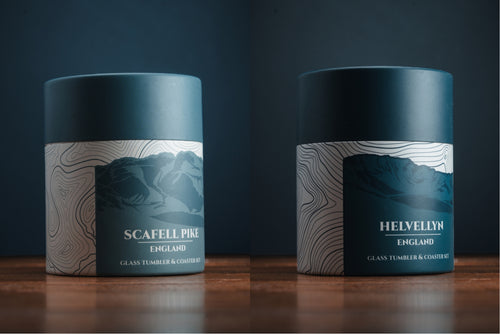 Lake District Two-Glass Set - Helvellyn & Scafell Pike | Gilded Peaks
