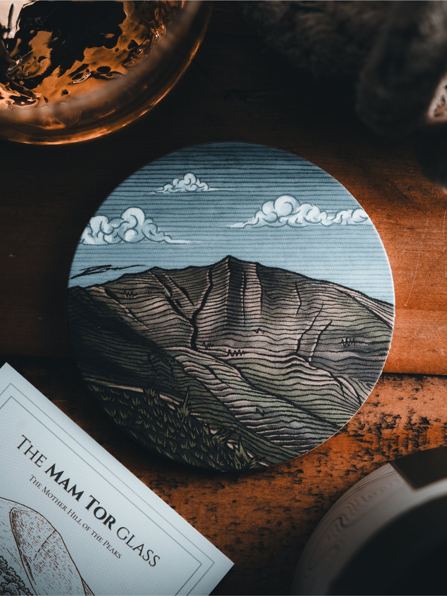 Peak District Two-Glass Set - Mam Tor & Kinder Scout | Gilded Peaks