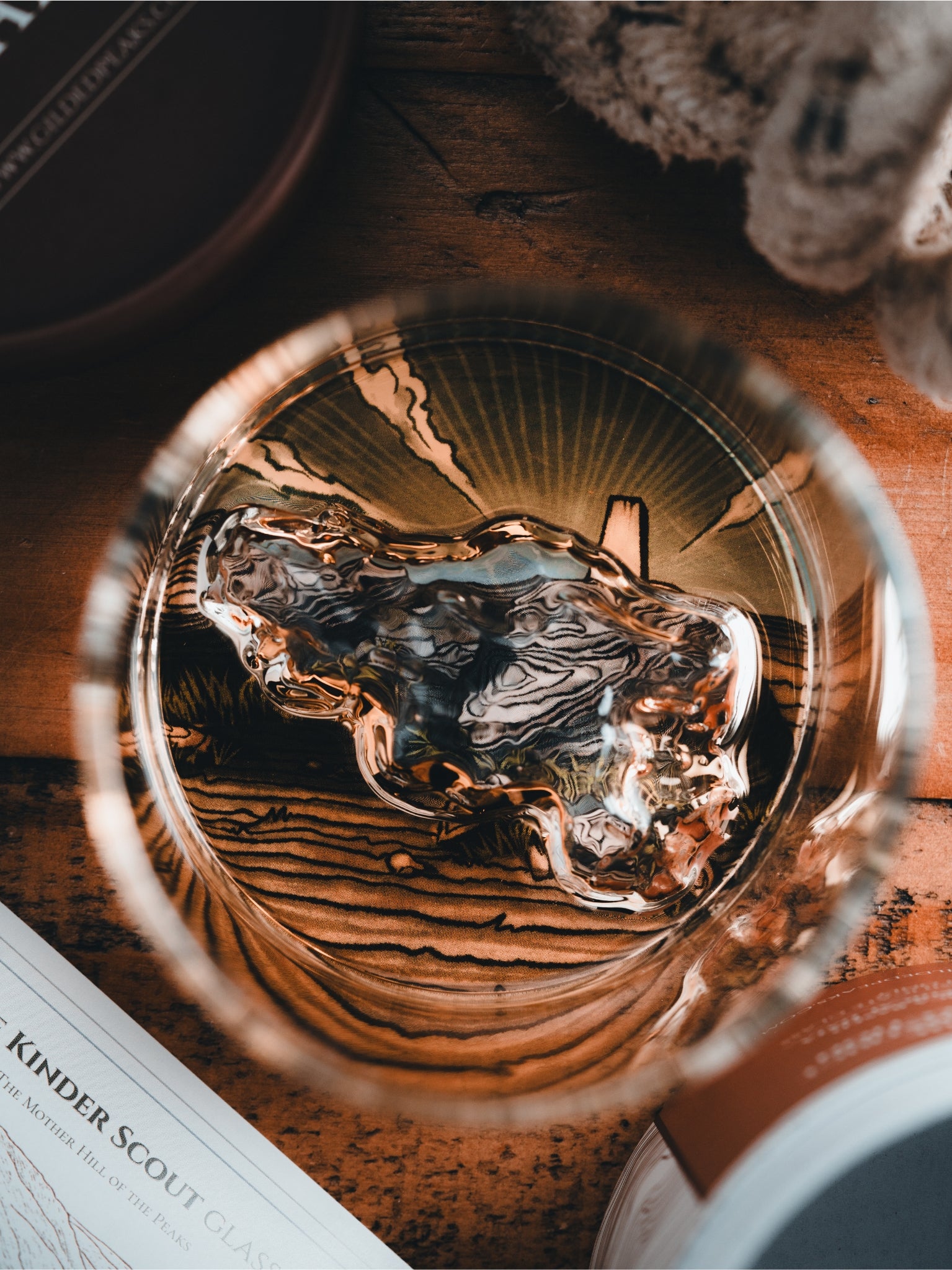 Peak District Two-Glass Set - Mam Tor & Kinder Scout | Gilded Peaks