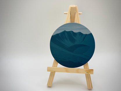 Helvellyn Glass Tumbler & Coaster Set: Lake District Mountain Gift