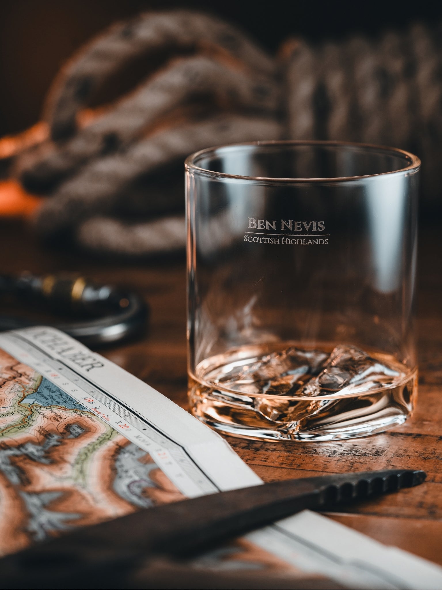 Ben Nevis Whisky Tumbler - Scottish Highlands Mountain Glass | Gilded Peaks